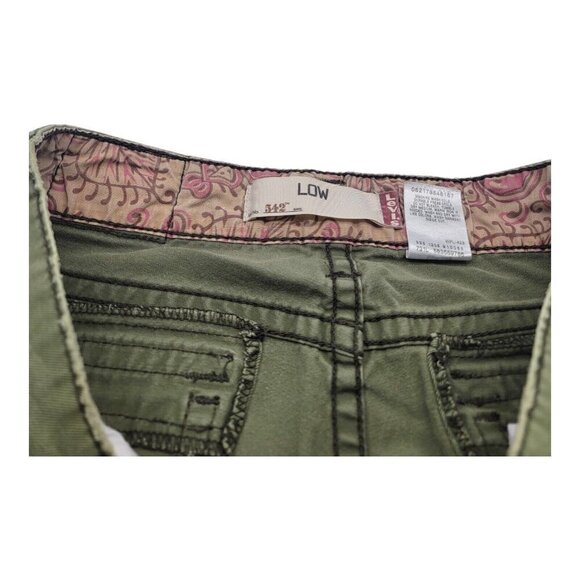 Levis Jeans Women’s Size 8 Green 542 Low Flare Safari Military Rodeo Hip Hop - Picture 7 of 12